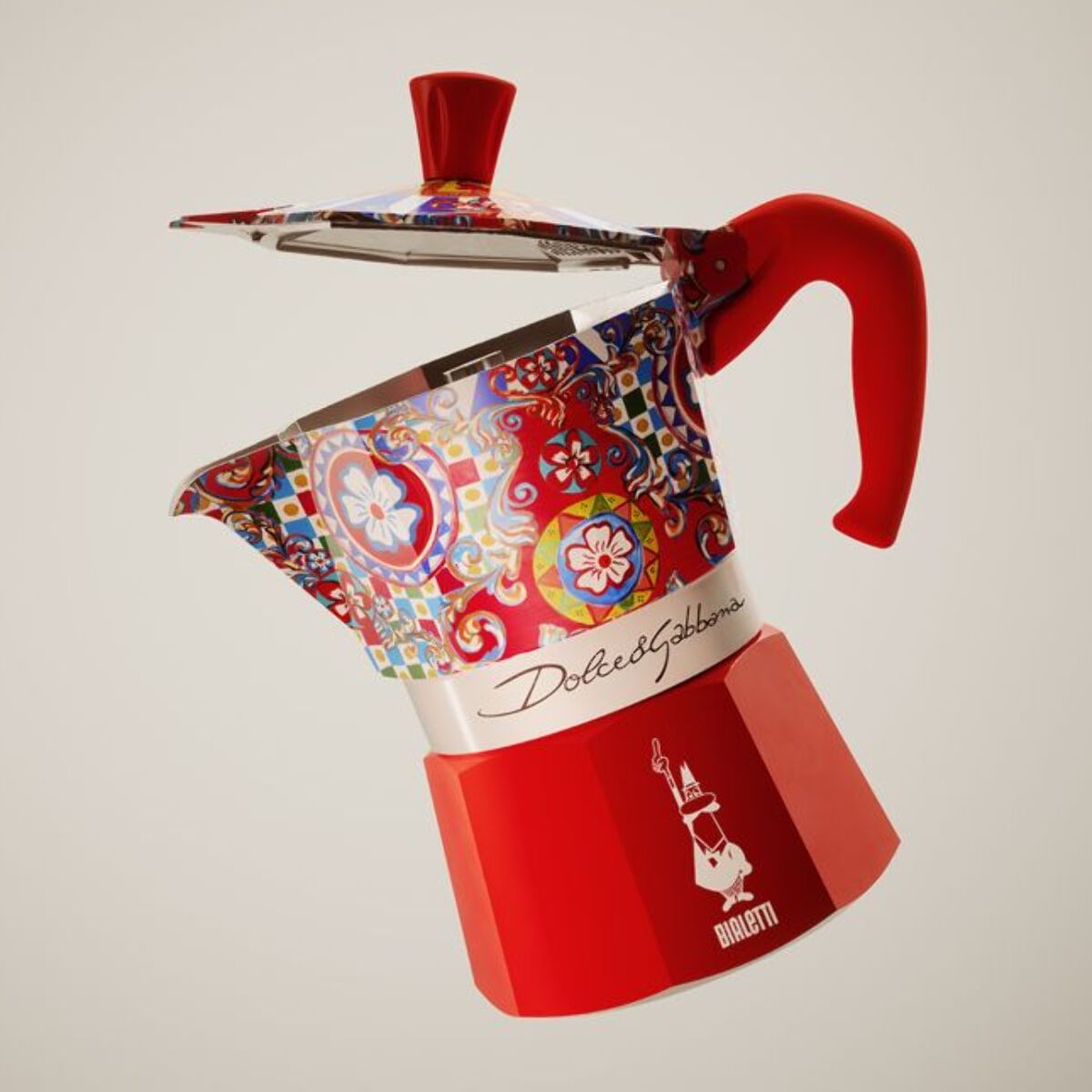 Cafetière italienne BIALETTI Moka Express Rouge Dolce&Gabbana - capacité 3 tasses