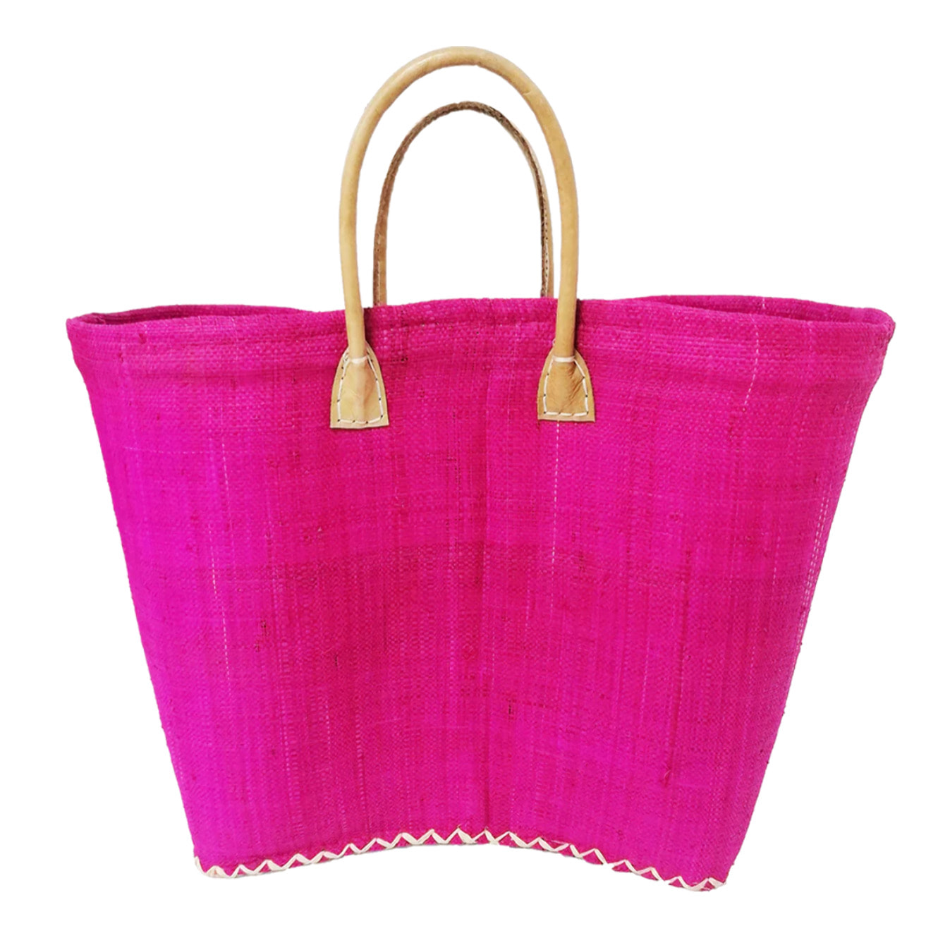 Panier artisanal de Madagascar - Bélo Uni GM Fuchsia