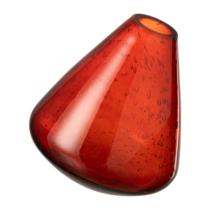 J-Line Vase Topaz Verre Orange Fonce