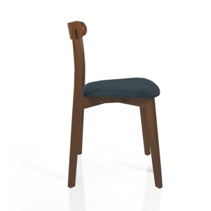 Tomasucci Ensemble de 2 chaises AMBRA en bois foncé