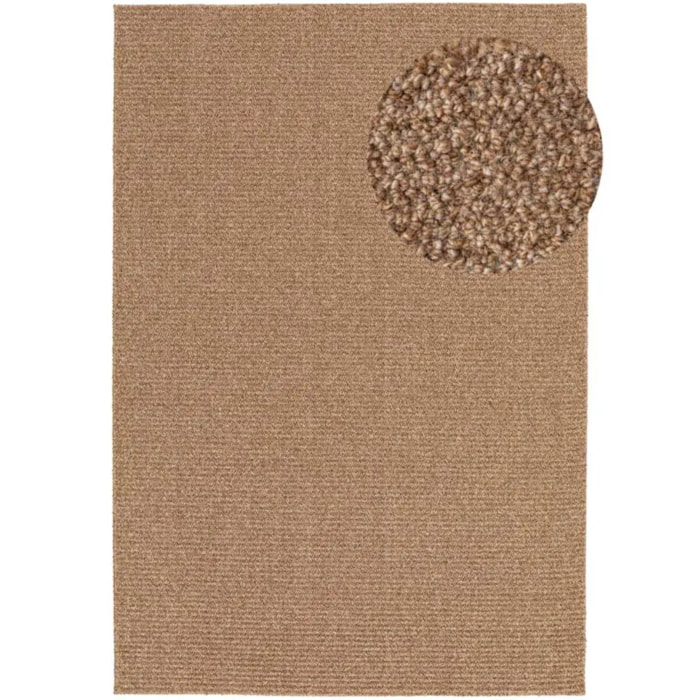 LUMEN Alfombra lavable lisa con bucles Natural, varias medidas disponibles.