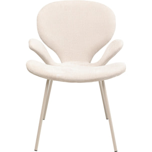 Chaise avec accoudoirs Soft Blossom crème Kare Design