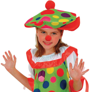 Travestimento Clown Monella Costume Carnevale Multicolore Bambina