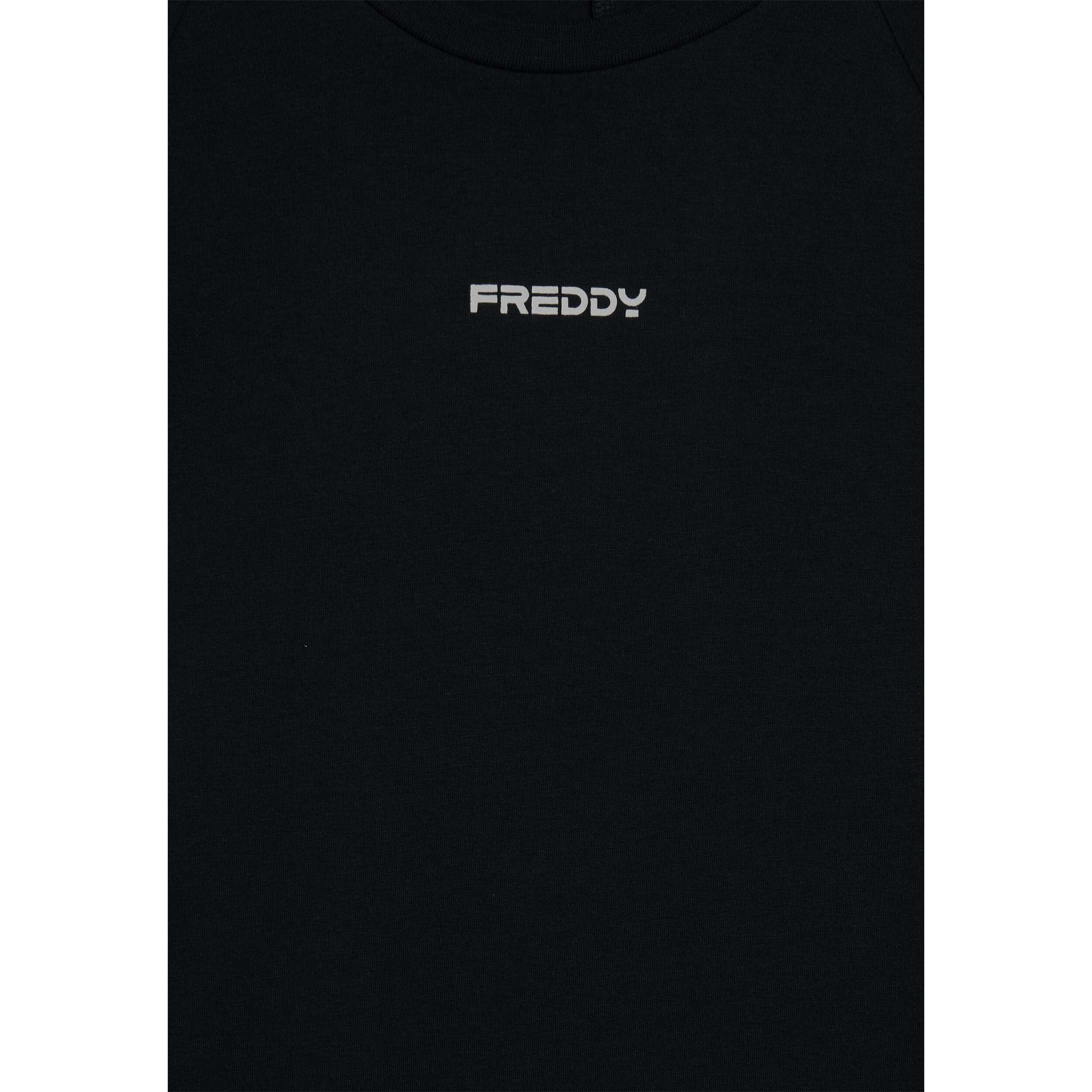 T-shirt slim con stampa lucida sul davanti