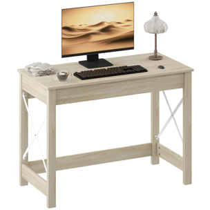 Mesa Escritorio Estilo Moderno Escritorio Fácil de Montar Mesa de Ordenador para Oficina Dormitorio Estudio 105x50x76 cm Natural