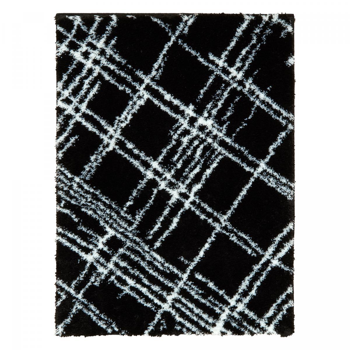 Tapis shaggy tissé motif géométrique RADO