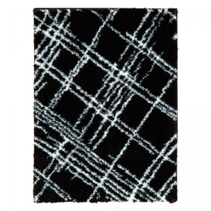 Tapis shaggy tissé motif géométrique RADO