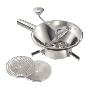 Moulin passe-légumes Ø 24 cm inox - 3 grilles - Pack La Bonne Graine