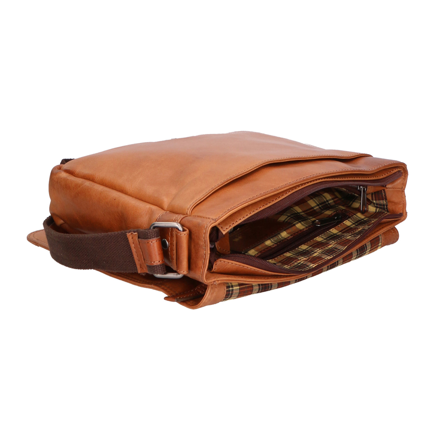 Borsa a tracolla unisex In Vera pelle Made in Italy 30x27x4 cm