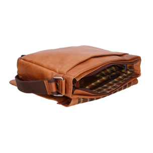 Borsa a tracolla unisex In Vera pelle Made in Italy 30x27x4 cm