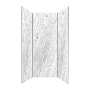 Pack 3 Panneaux Muraux Pierre Artic Storm 90x250 cm + Profilés Chrome - STONE'IT