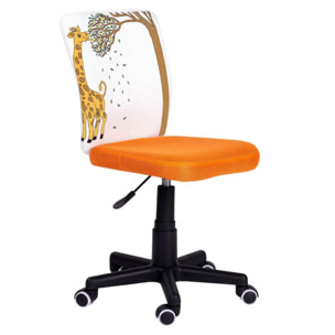 Silla de estudio infantil Píntame Naranja - Blanco