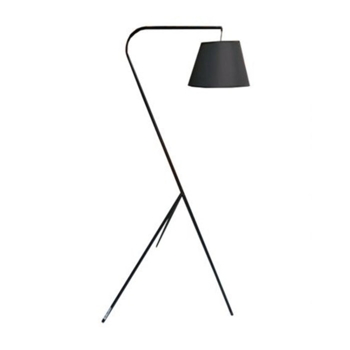 Lampadaire trépied design et abat-jour noir - STAR