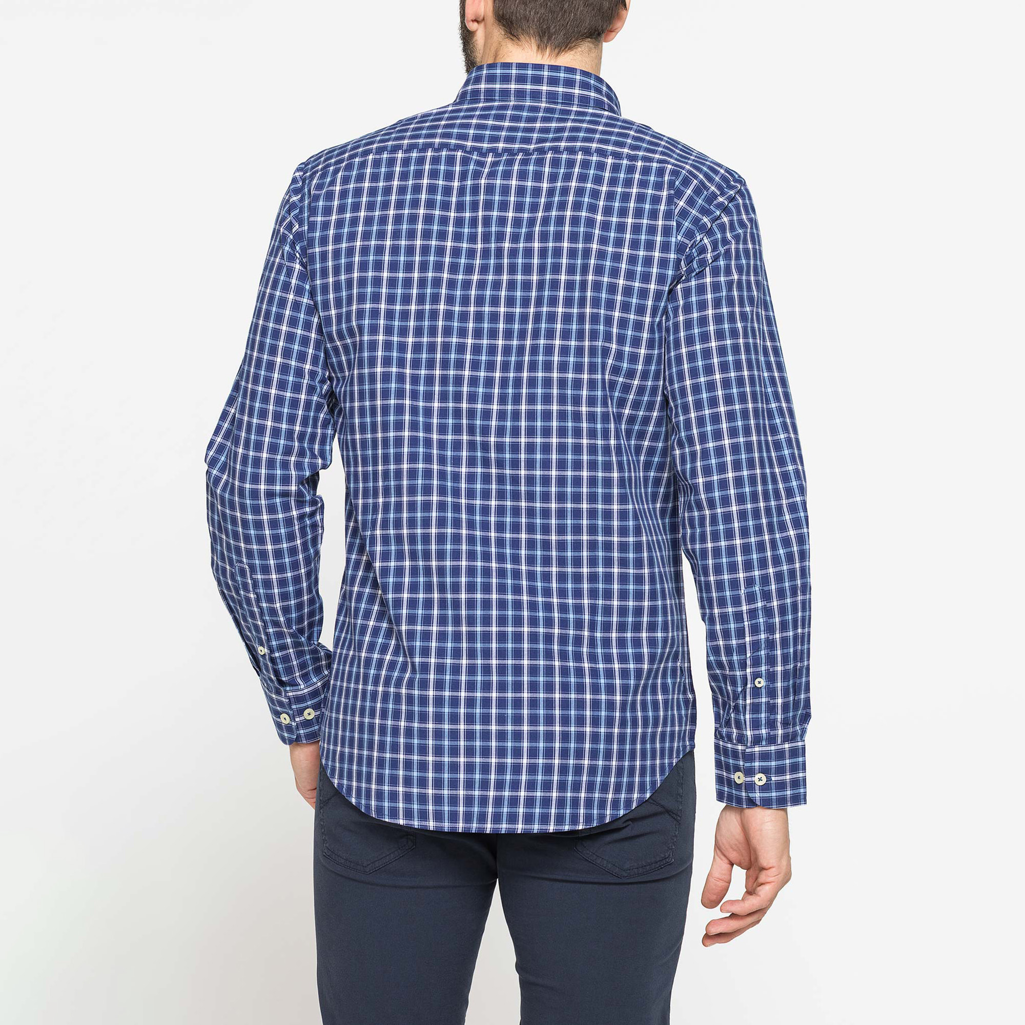 CAMICIA BUTTON-DOWN CON MANICA LUNGA E TASCHINO