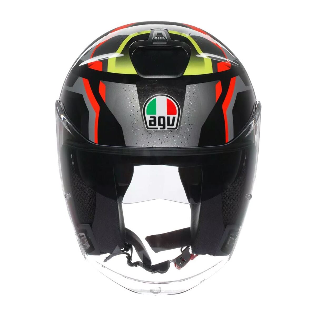 CASCO AGV IRIDES AGV E2206 ZURIGO BLACK/RED/YELLOW FLUO