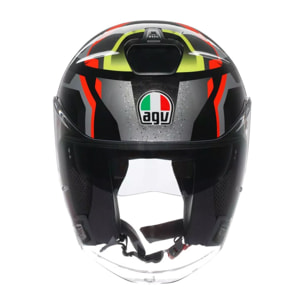 CASCO AGV IRIDES AGV E2206 ZURIGO BLACK/RED/YELLOW FLUO