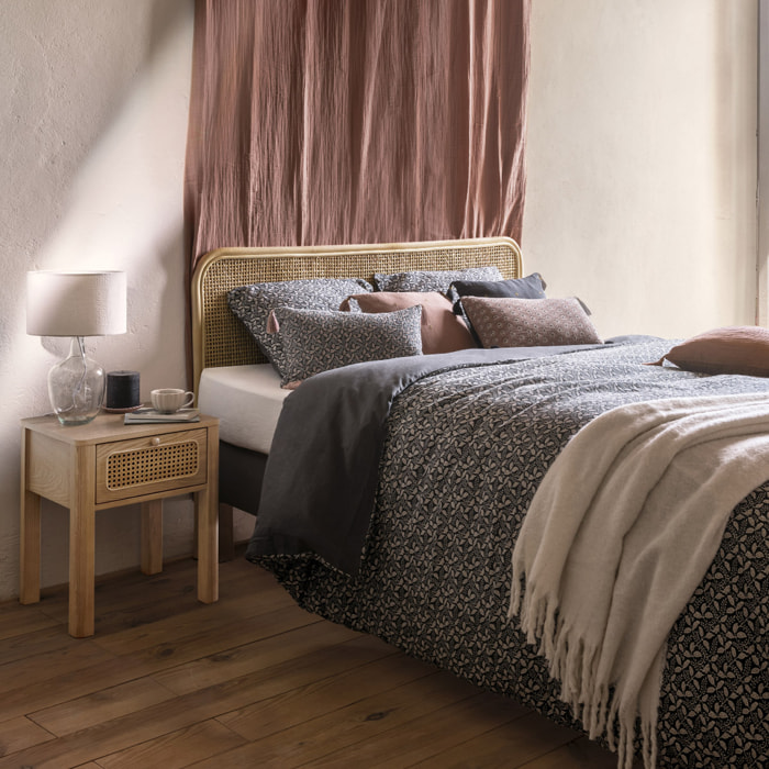 Tables de chevet "Tiria" en placage frêne 1 tiroir H52,5cm