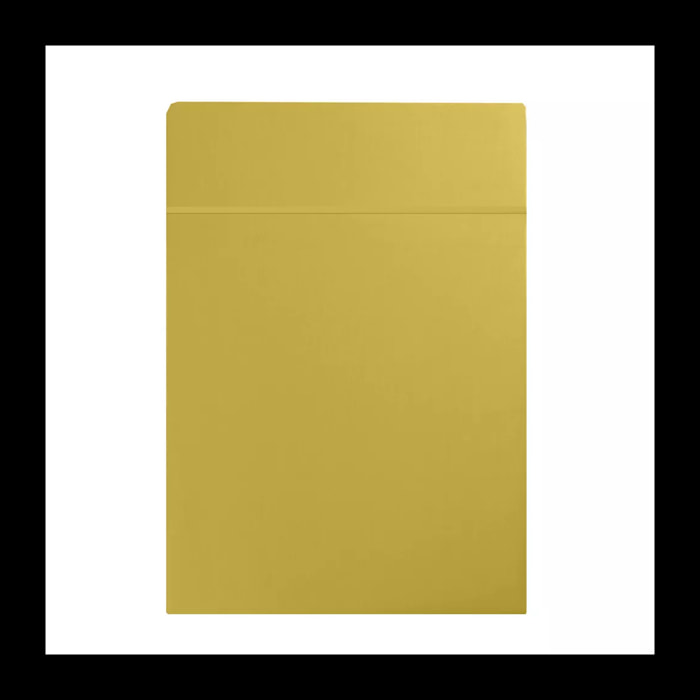 Drap plat satin de coton uni or Ava uni curry