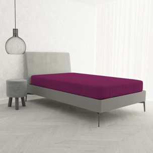 LENZUOLO SOTTO CON ANGOLI MAX COLOR, 100% COTONE MADE IN ITALY - PIAZZA E MEZZA FRANCESE