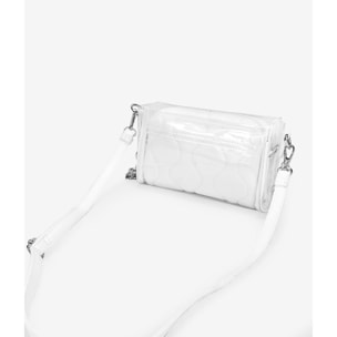 Bolso blanco transparente con cadena