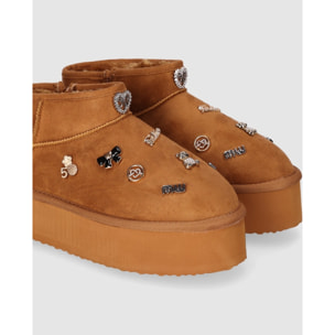 Botines de Tejido - Cuero - Tacón: 3 cm