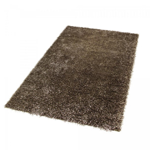 Tapis longs poils shaggy tissé motif uni PONE