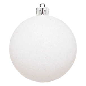 Lot de 8 boules D.7cm rouge blanc