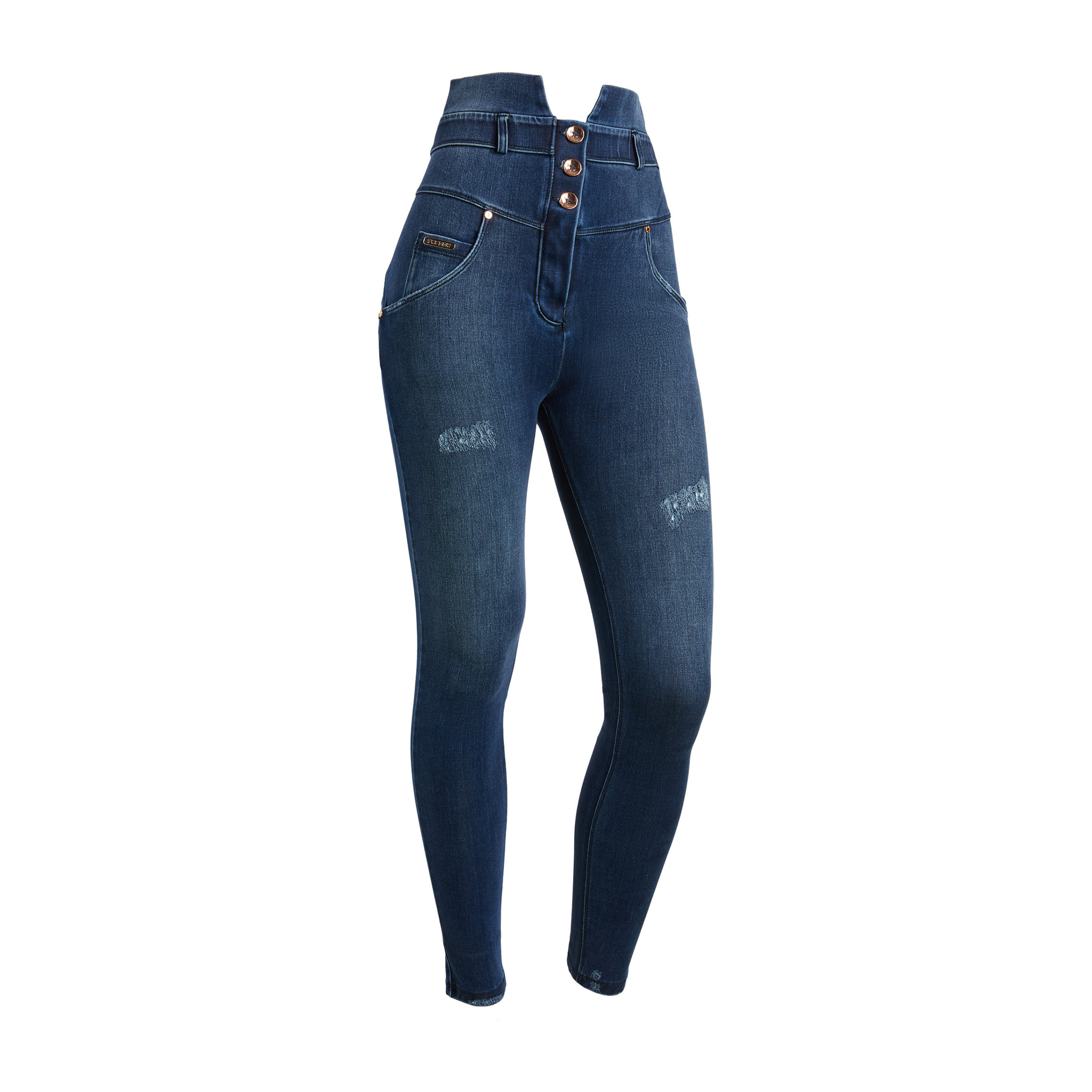 Jeans WR.UP® in denim navetta con vita alta stile bustier