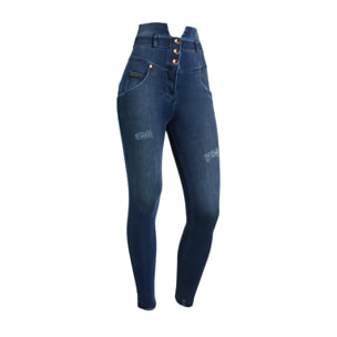 Jeans WR.UP® in denim navetta con vita alta stile bustier