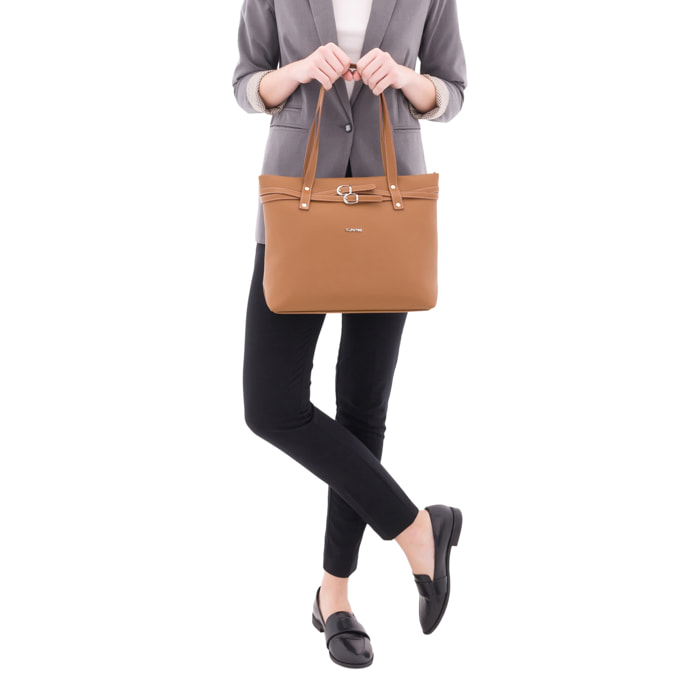 Bolso - cuero - camel