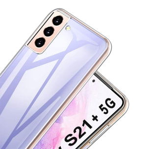 Coque Samsung Galaxy S21 Plus 5G 360° intégrale Protection avant et arrière silicone transparente