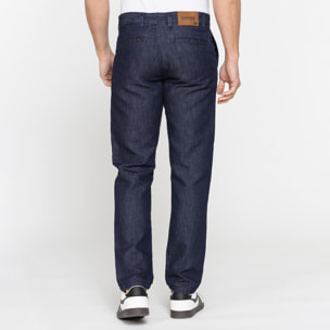 JEANS CHINO IN TESSUTO DENIM DI LINO & COTONE