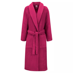 Peignoir pur coton 420 g/m² uni rose Elea fuchsia