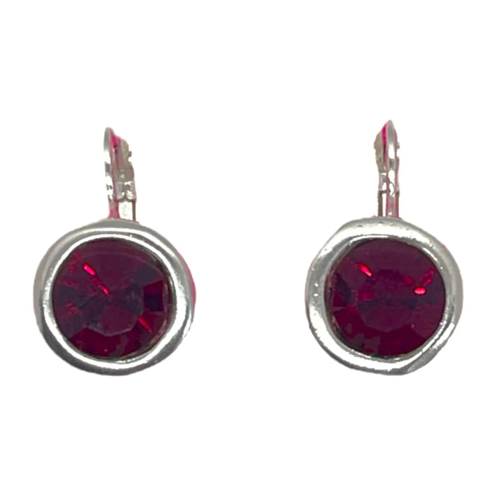 Pendiente cristal Swarovski rojo grande dormilona