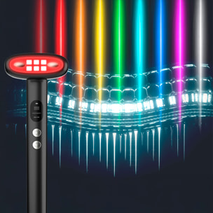 Barita de belleza con tratamiento EMS, efecto compresa caliente y luminoterapia de 9 colores.