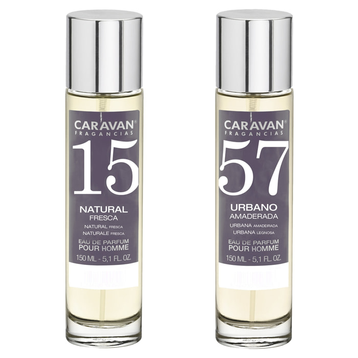 Set de 2 perfumes caravan hombre nº57 y nº 15