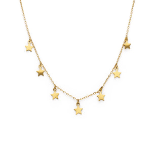 Collana Mini Stars Acciao Placcato Oro