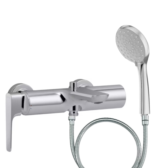 Pack mitigeur bain douche Aléo+ + douchette Awaken + flexible à écrou 175 cm