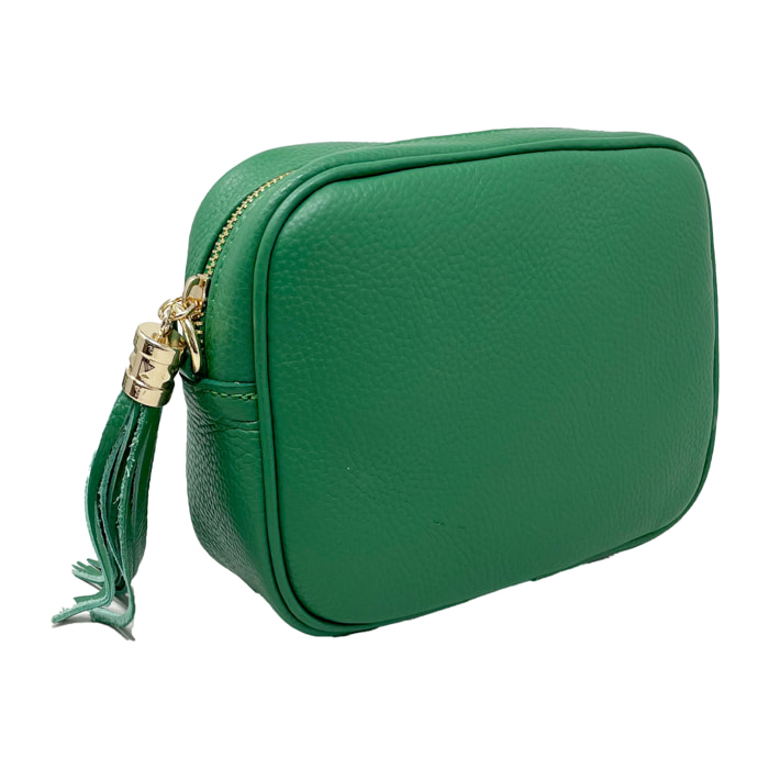 Chicca Borse - Tracollina Clutch Donna in Vera Pelle - Colore Verde