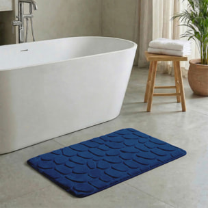 Tapis de bain Microfibre PEBBLE Bleu Marine MSV