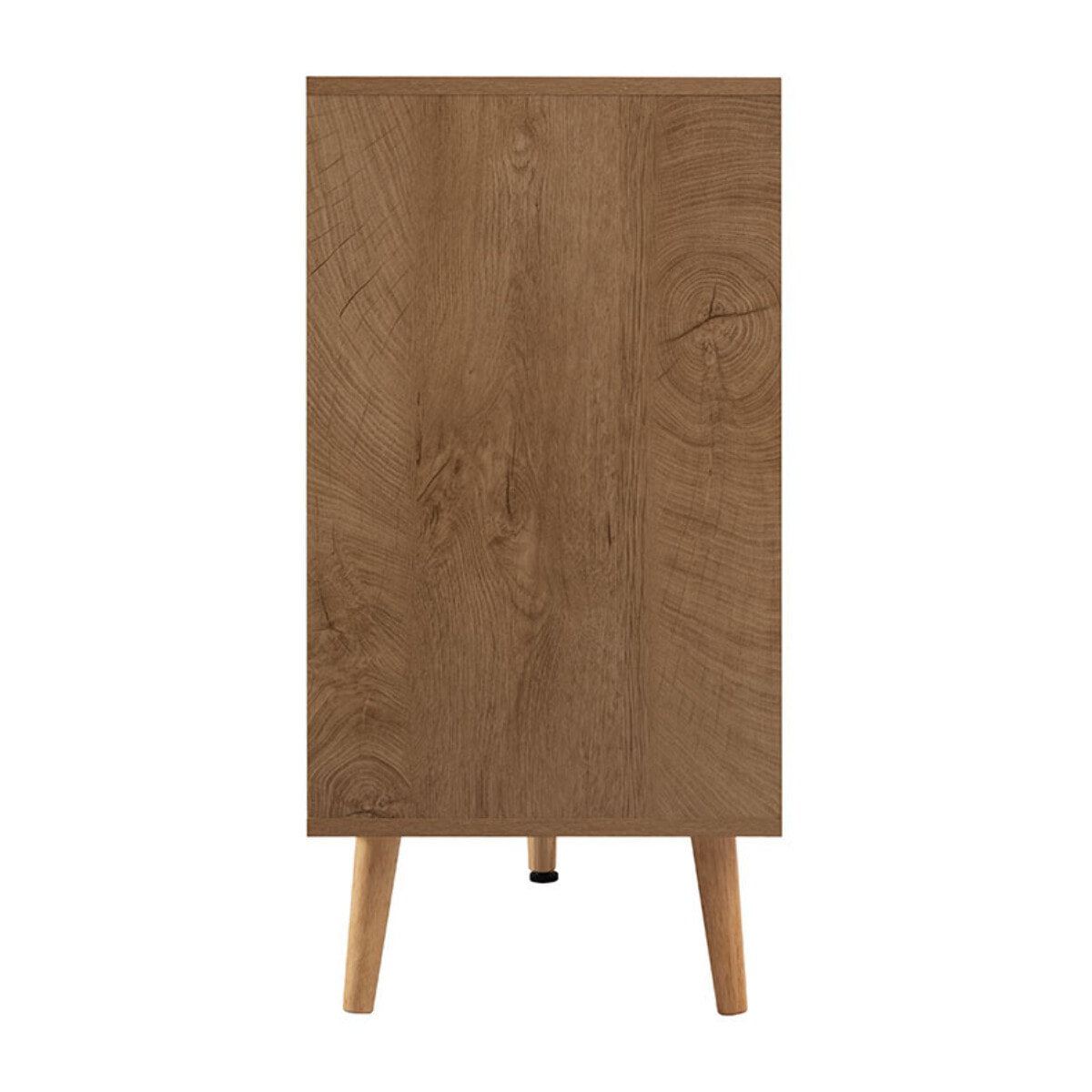 Goto - buffet bas - effet bois et cannage - 3 portes - 140 cm - Bois