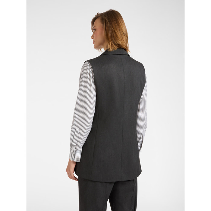 Elena Mirò - Blazer sin mangas - Gris