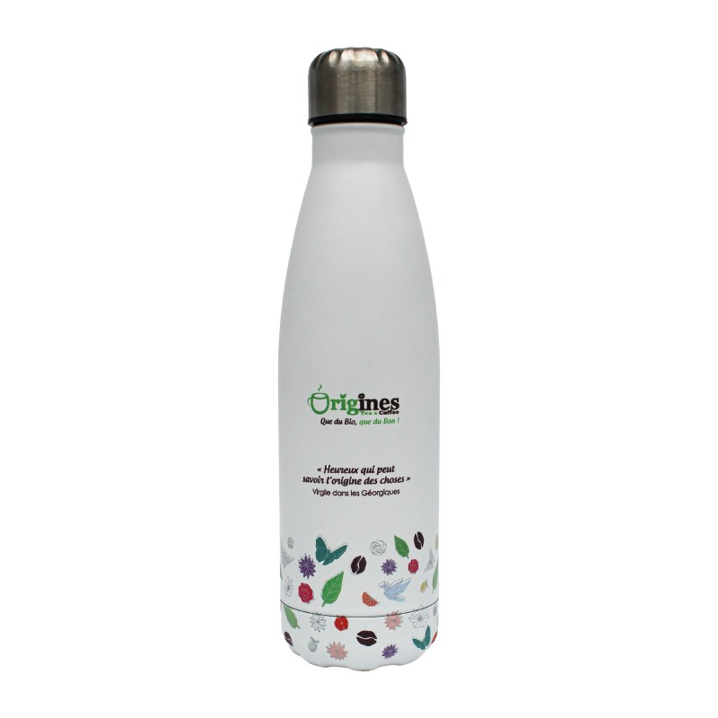 Bouteille isotherme blanche ou bleue