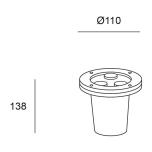 Forlight Ringo - Empotrable De Suelo Con Ip65 De 110Mm, Led De 2,7W Y 218Lm, Bal