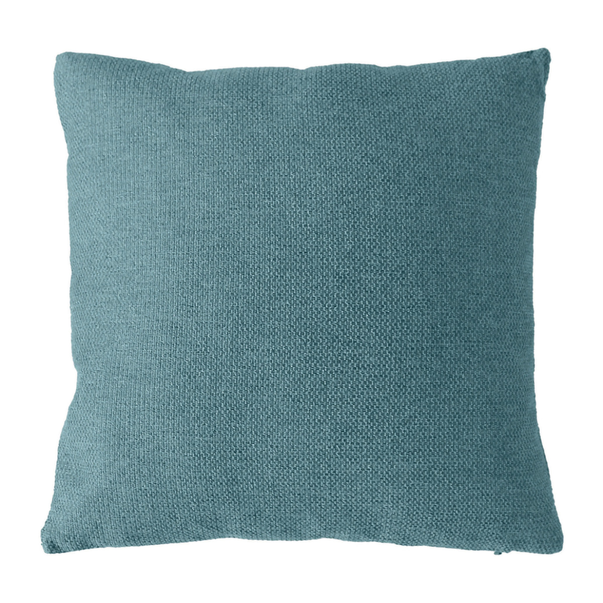 Coussin déhoussable en velours chenillé - Bleu Canard
