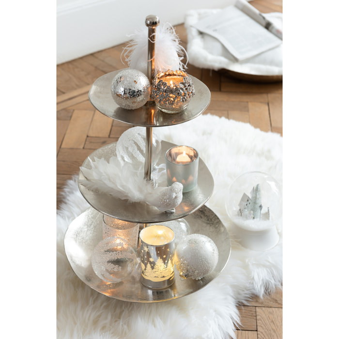 J-Line boule de Noël Sucre Dessous - verre - transparent - medium - boîte de 4