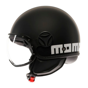 CASCO MOMO FGTR CLASSIC E2206 MONO MATT BLACK/WHITE