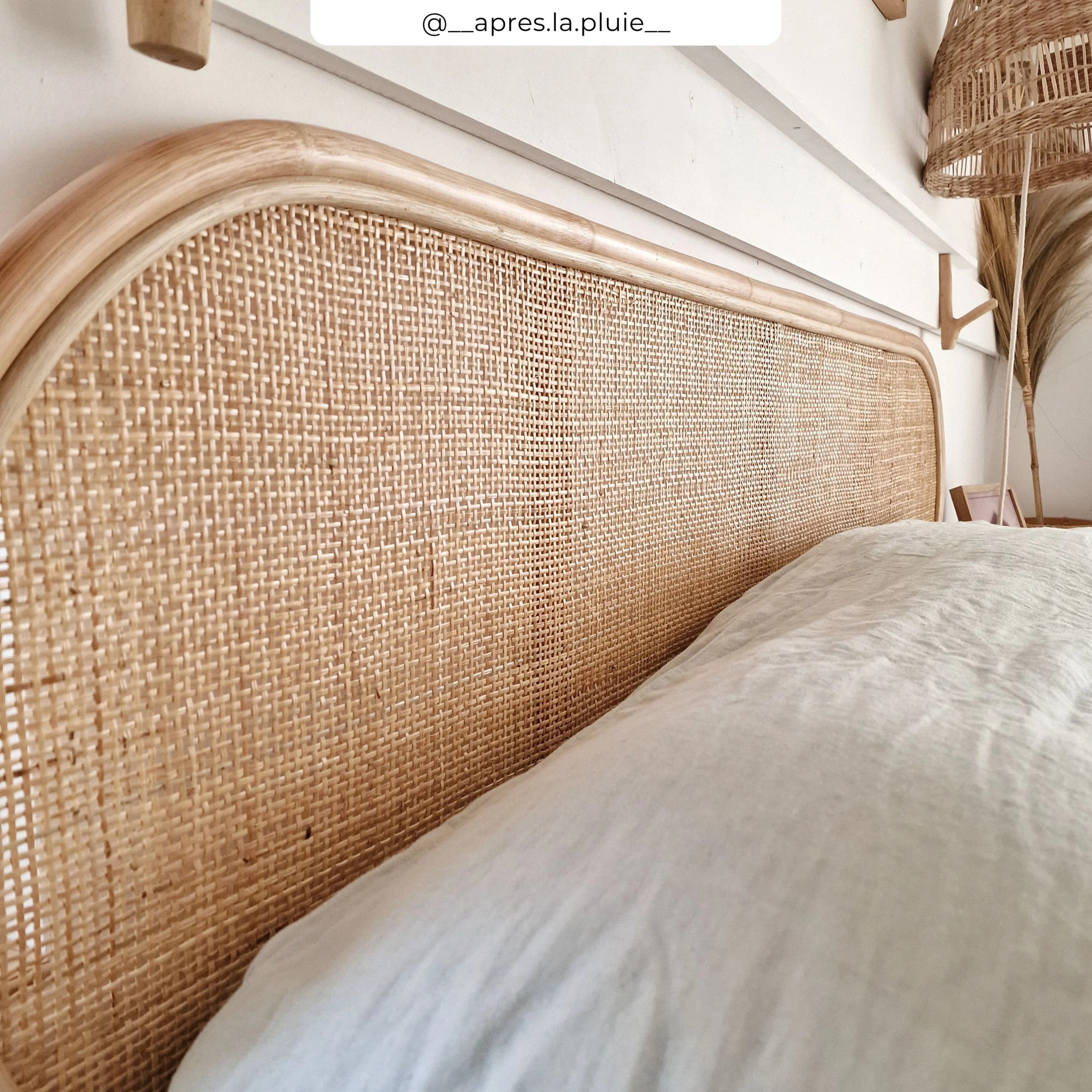 Tête de lit en rotin naturel 140 cm - Navahino