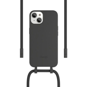 Coque avec cordon WOODCESSORIES iPhone 13 mini Tour de cou noir