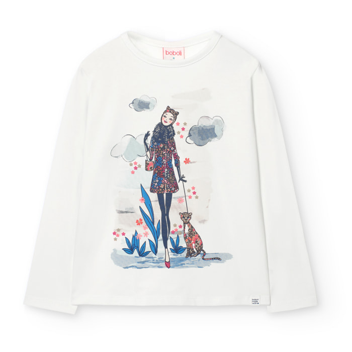 Camiseta punto elástico de niña -BCI